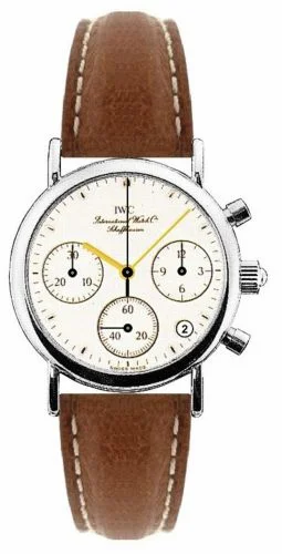 IWC Portofino Lady Chronograph MecaQuartz Stainless Steel / White / Calf IW3730-06 (IW373006)